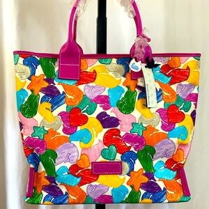 DOONEY & BOURKE WONDER DUCKS FUSCHIA BELLA SHOPPER